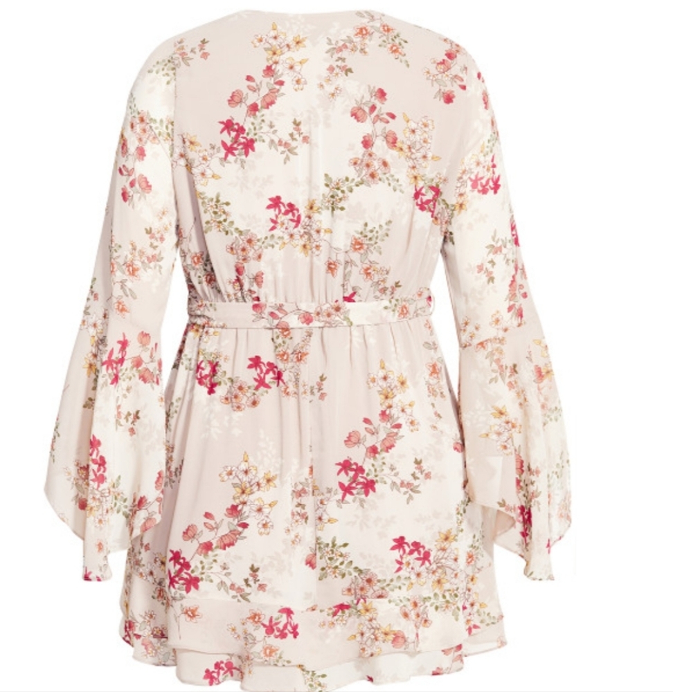 City Chic Flower Flow  Floral Mini Dress 14, 16  NWT - Picture 5 of 7